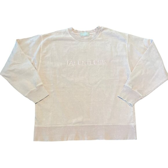 TALENTLESS Sweatshirt Embroidered Circle Logo Unisex   S/M Lilac - Picture 1 of 8